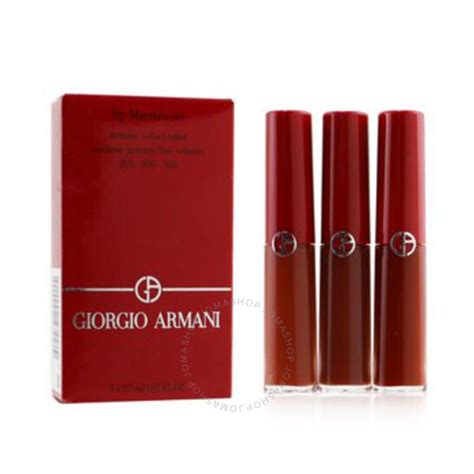 Giorgio Armani Lip Maestro Intense Velvet Color Set 3x Mini Liquid