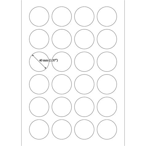Create and print a page of the same label. Mr-Label Φ 40 mm White Round Label - as Reward Stickers ...