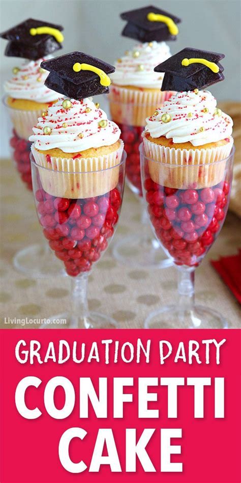 Earn your honors by celebrating with these graduation party food ideas and recipes, including blt macaroni salad, sloppy joe sliders, and more at food.com. Funfetti Graduation Cupcakes | Graduation party desserts ...