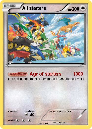 Pokémon All Starters 11 11 Age Of Starters 1000 My Pokemon Card