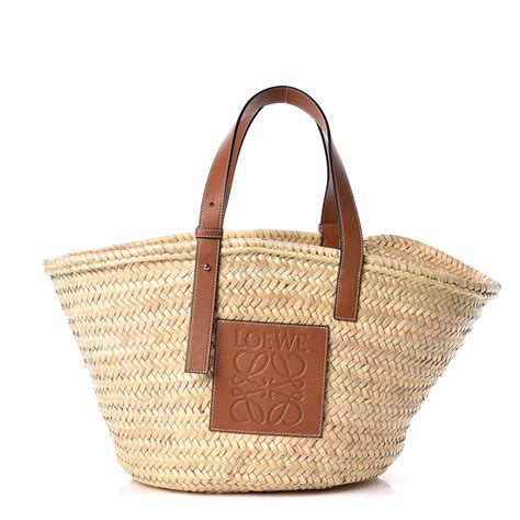 Loewe Raffia Basket Tote Bag Natural Tan 441001