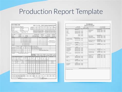 Free Production Report Template For Excel Free Download Sethero