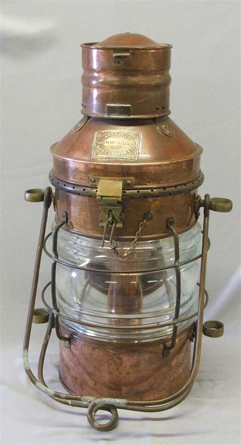 Antique Copper Brass Ships Kerosene Lantern