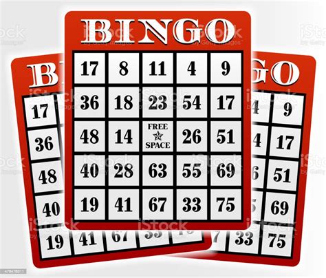 Bingo Game Playing Cards Vector Illustration Stock Illustration