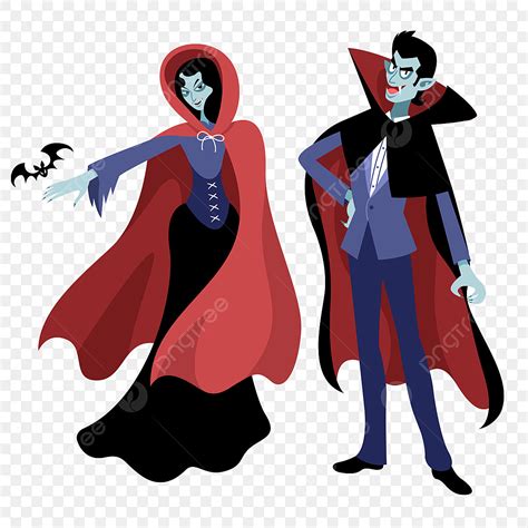Female Vampire Clipart Png Images Hand Drawn Dark Night Male And