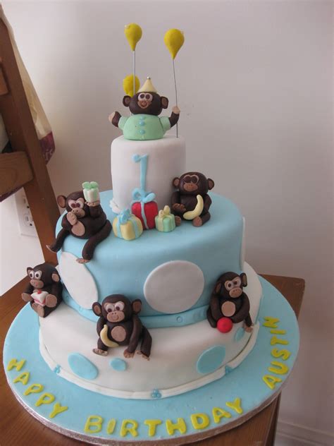 Choose from 100's of 1st birthday cake designs & get them 100 % customized too. Baby Boy 1st Birthday Monkey cake! | www.customcakesbyjen.ca… | Flickr