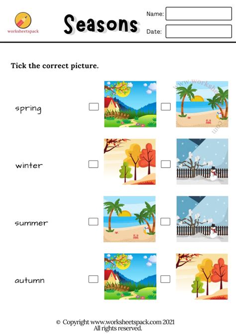French Seasons Worksheet Worksheets For Kindergarten