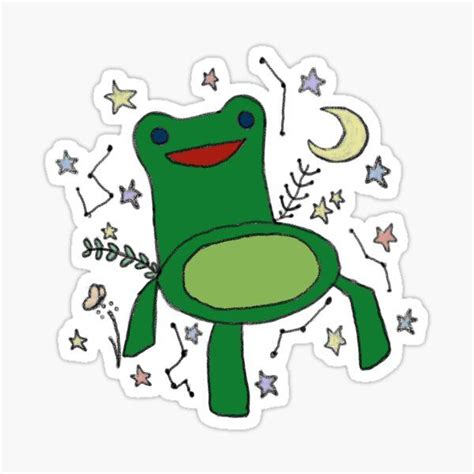 Cottagecore Stickers Frog Drawing Animated Frog Cute Frogs