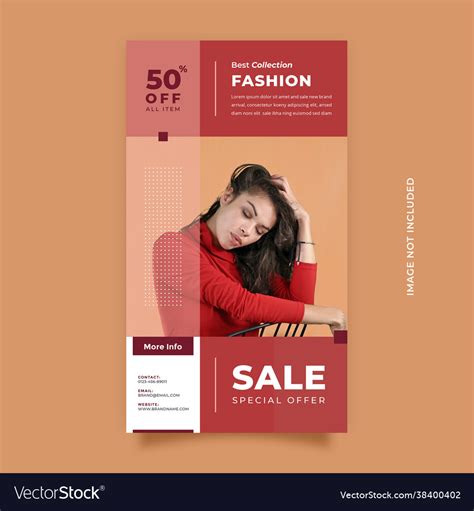 Creative And Modern Red Design Social Media Post Vector Image
