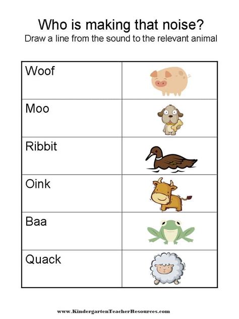 Kindergarten Worksheets Animal Worksheet