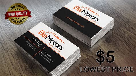 A Premium Unique And Professional Business Card Design For You For 5