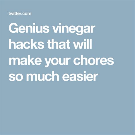 Genius Vinegar Hacks That Will Make Your Chores So Much Easier Make