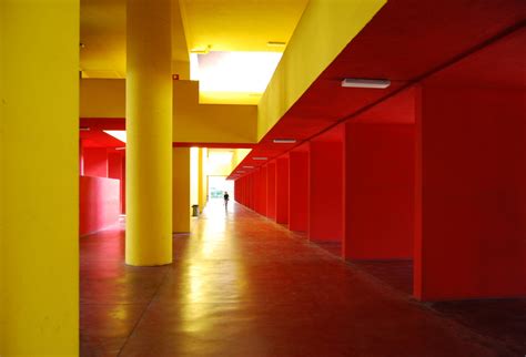 Wallpaper Red Yellow Light Architecture Wall Interior Design