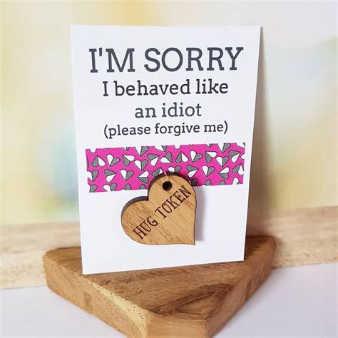 Sorry Card Apology Card Sorry I am an Idiot Sorry Message | Etsy | Apology gifts, Sorry cards 