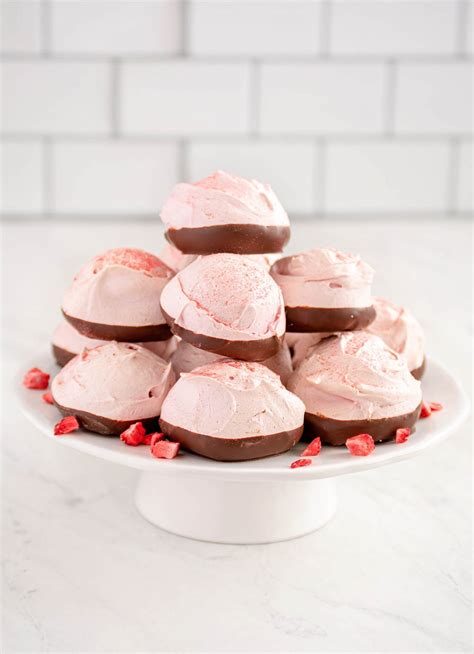 Chocolate Dipped Strawberry Meringues Culinary Cool