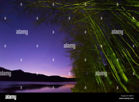 Night Sky Above Lake Lokve In Croatia Stock Photo Alamy
