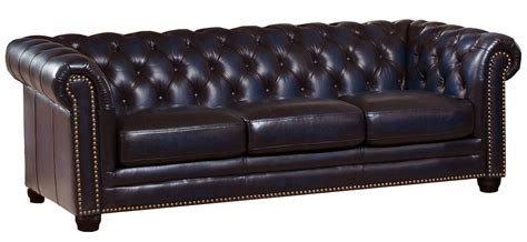 Dynasty Navy Blue Leather Sofa From Amax Leather Coleman Furniture