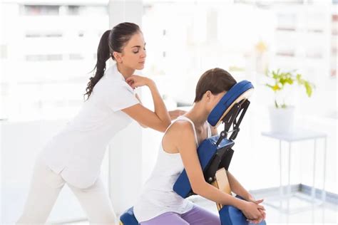 Masseuse Giving Back Massage To Woman Stock Image Everypixel