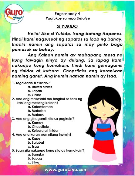Pagbasa Grade 1 Reading Tagalog Hot Sex Picture