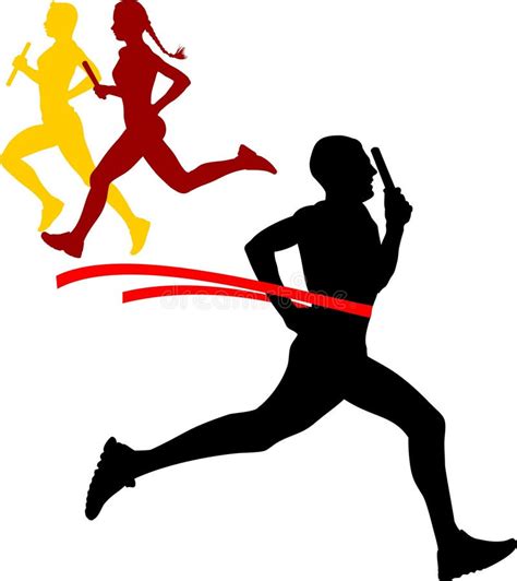 Relay Race Stock Vector Illustration Of Competitor Runner 40574100