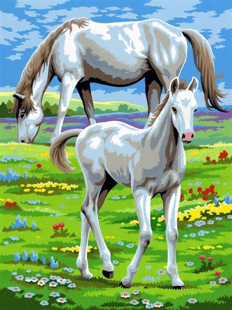 Painting By Numbers Twin Pack Horses Painting Set Free Delivery