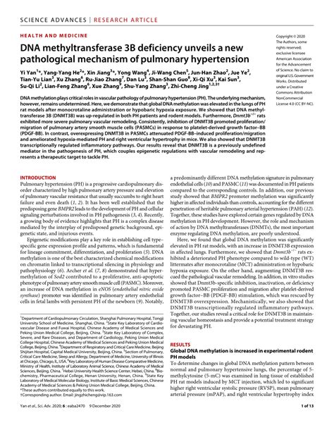 Pdf Dna Methyltransferase 3b Deficiency Unveils A New Pathological