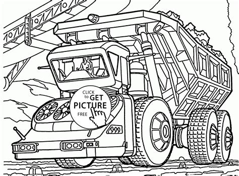 Here is a coloring sheet of the cement mixer, one of the most beloved trucks of children. Biggest Dump Truck coloring page for kids, transportation ...