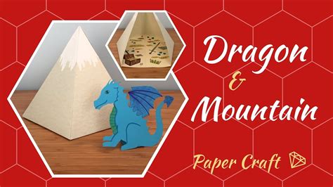 Dragon And Mountain Cave Paper Craft Youtube