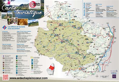 Ardèche Carte Touristique Voyages Cartes