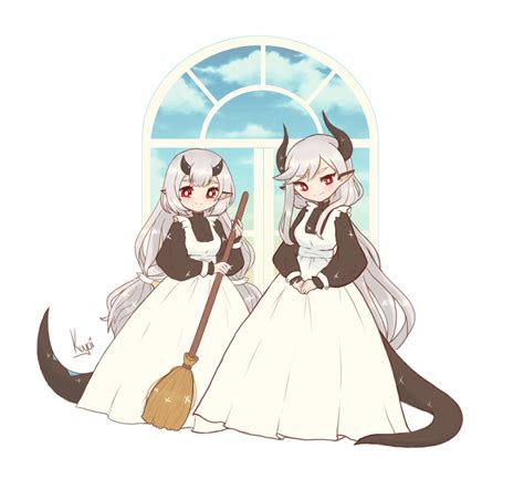 Maid Luna And Yufine By Kuyoi Epicseven