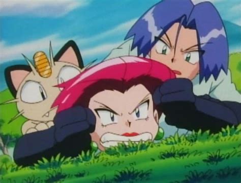 James And Meowth Holding Back Jessie In 2022 James Pokemon Anime Team Rocket