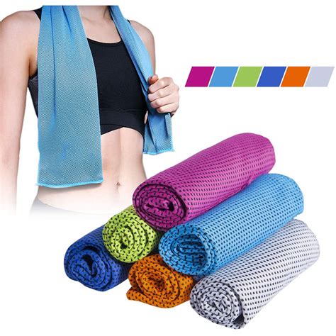 6 Pack Cooling Towel Soft Breathable Ice Sports Towel Keep Cool Chilly