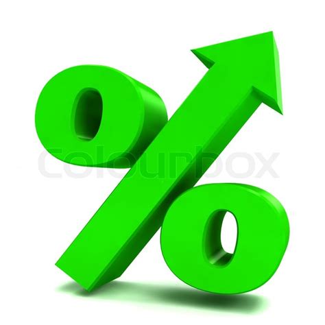 Green Sign Of Percent Stock Photo Colourbox