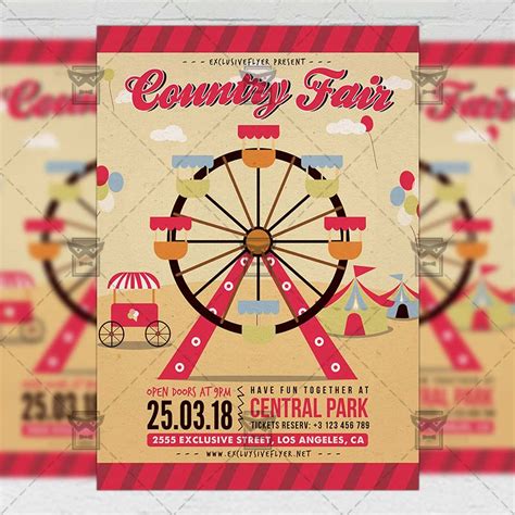 Country Fair Community A5 Flyer Template Exclsiveflyer Free And