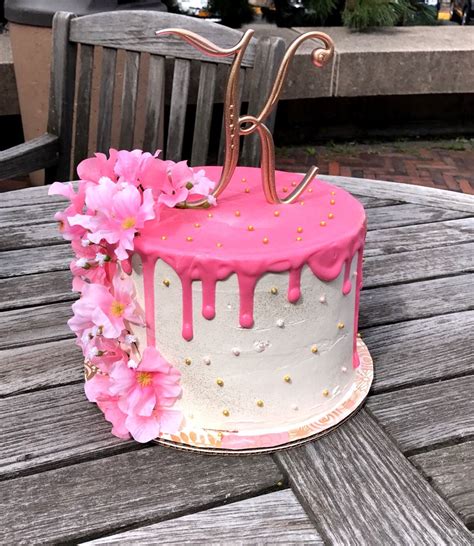 Order in advance to guarantee availability. Pink drip cake | Drip cakes, Cake decorating, Cake
