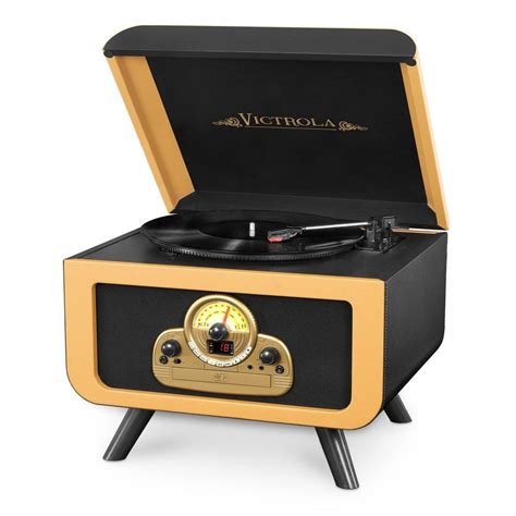 Victrola 5 In 1 Vintage Tabletop Record Player With Bluetooth And Cd