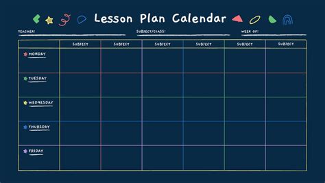 Lesson Plan Calendar Etsy