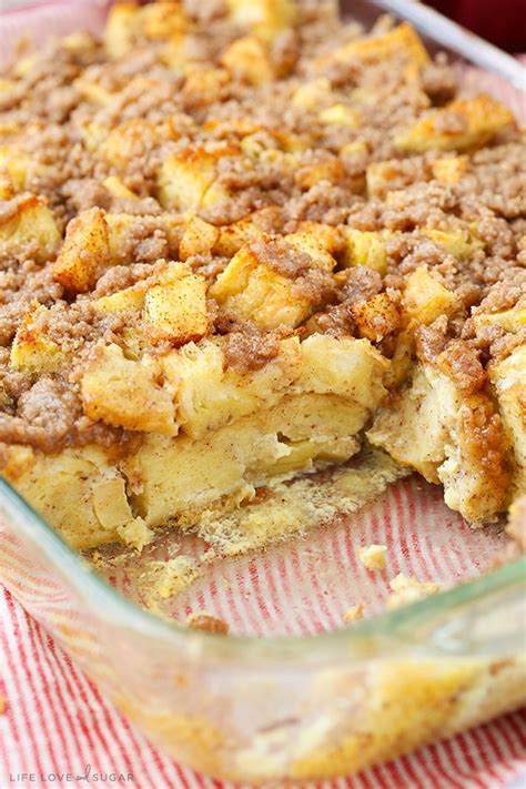 Overnight Cinnamon Apple Baked French Toast Casserole Life Love And Sugar