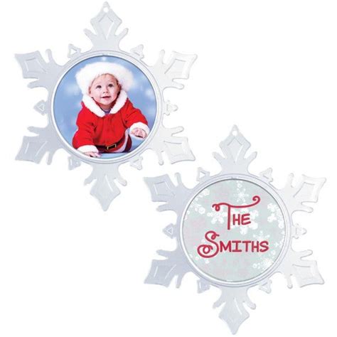 Snowflake Photo Ornaments 12 Pack · Ellisi Ts