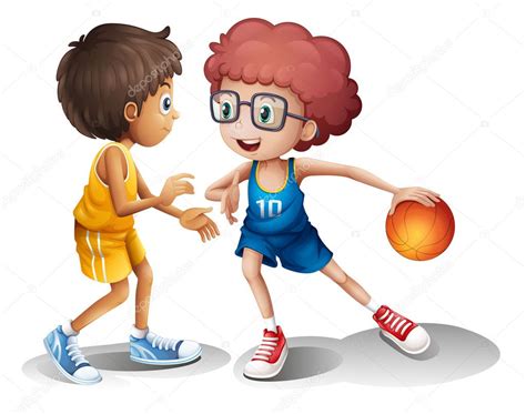 Kids Playing Basketball Stock Vector Image By ©interactimages 20034291