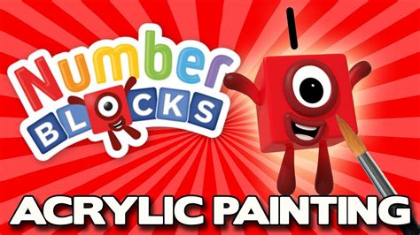 Numberblocks 1 Coloring With Acrylic Paints Youtube