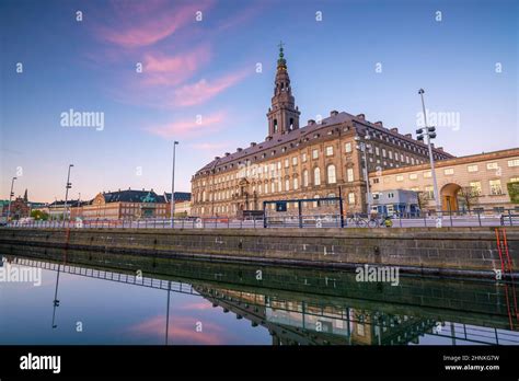 Cityscape Of Downtown Copenhagen City Skyline In Denmark Stock Photo