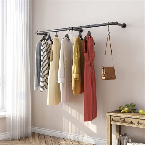 Clothing And Closet Storage Greenstell Clothes Rack Wall Mounted 41in