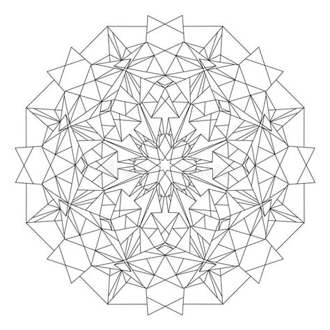 Linear Geometric Mandala Abstract Geometric Pattern Stock Vector