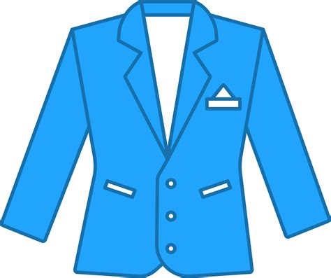 Blue And White Blazer Icon Or Symbol 24194519 Vector Art At Vecteezy