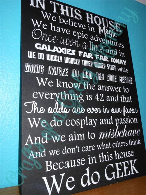 In This House We Do Geek By Craftsofageekymommy On Etsy In This House