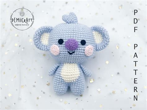 Crochet Kpop Doll Sleeping Koala Koya Amigurumi Pattern Pdf Etsy