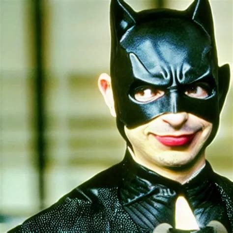 A Still Of Nathan Fielder As Catwoman In Batman Stable Diffusion