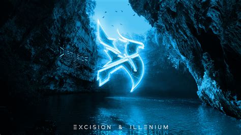 Artstation Illenium And Excision On Cave Lake Wallpaper