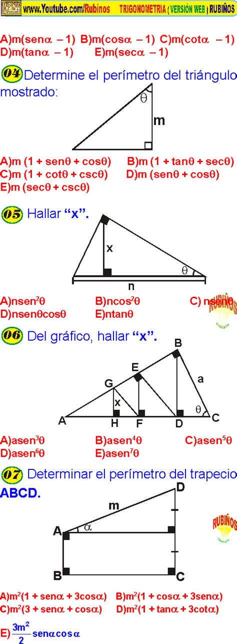 Resolucion De Triangulos Rectangulos Ejercicios Resueltos Images